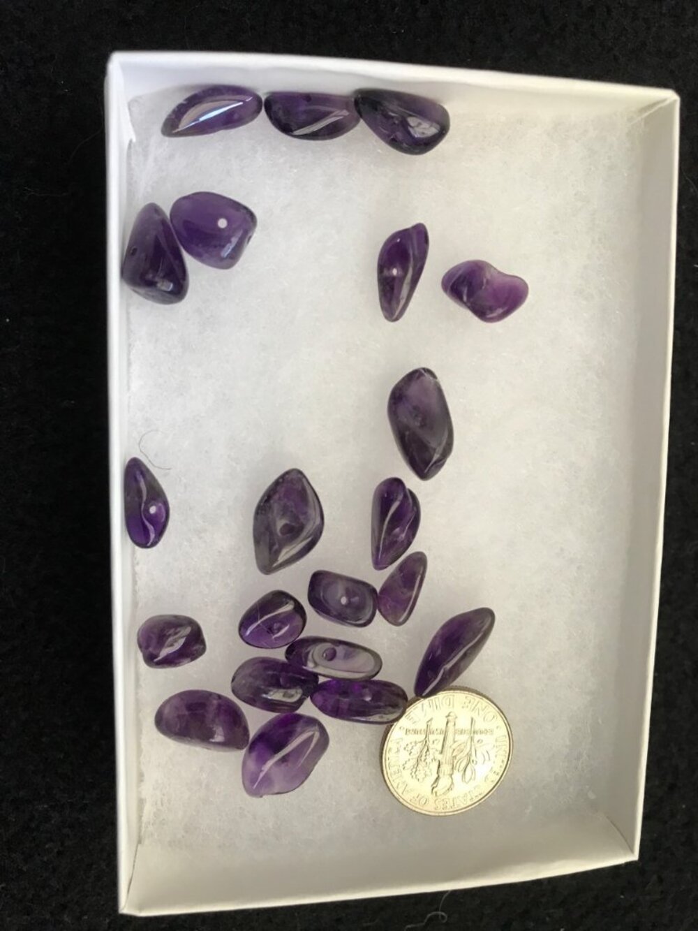Genuine Amethyst beads, polished, drilled